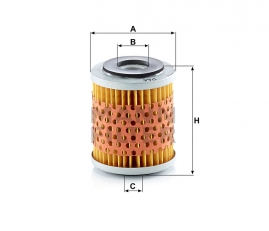 MANN FILTER Palivový filter P 66 x