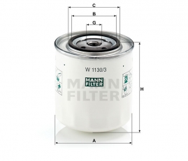 MANN FILTER Olejový filter W 1130/3