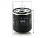 MANN FILTER Olejový filter W 712/80