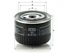 MANN FILTER Olejový filter W 914/4